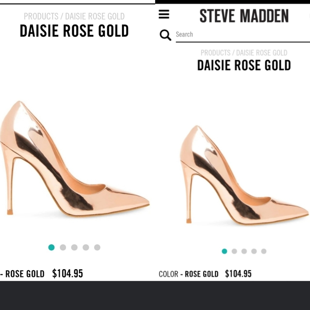 Steve Madden Rose Gold Daisie Pumps